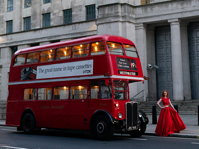 Vintage London bus tour with models- an evening of London portraiture!